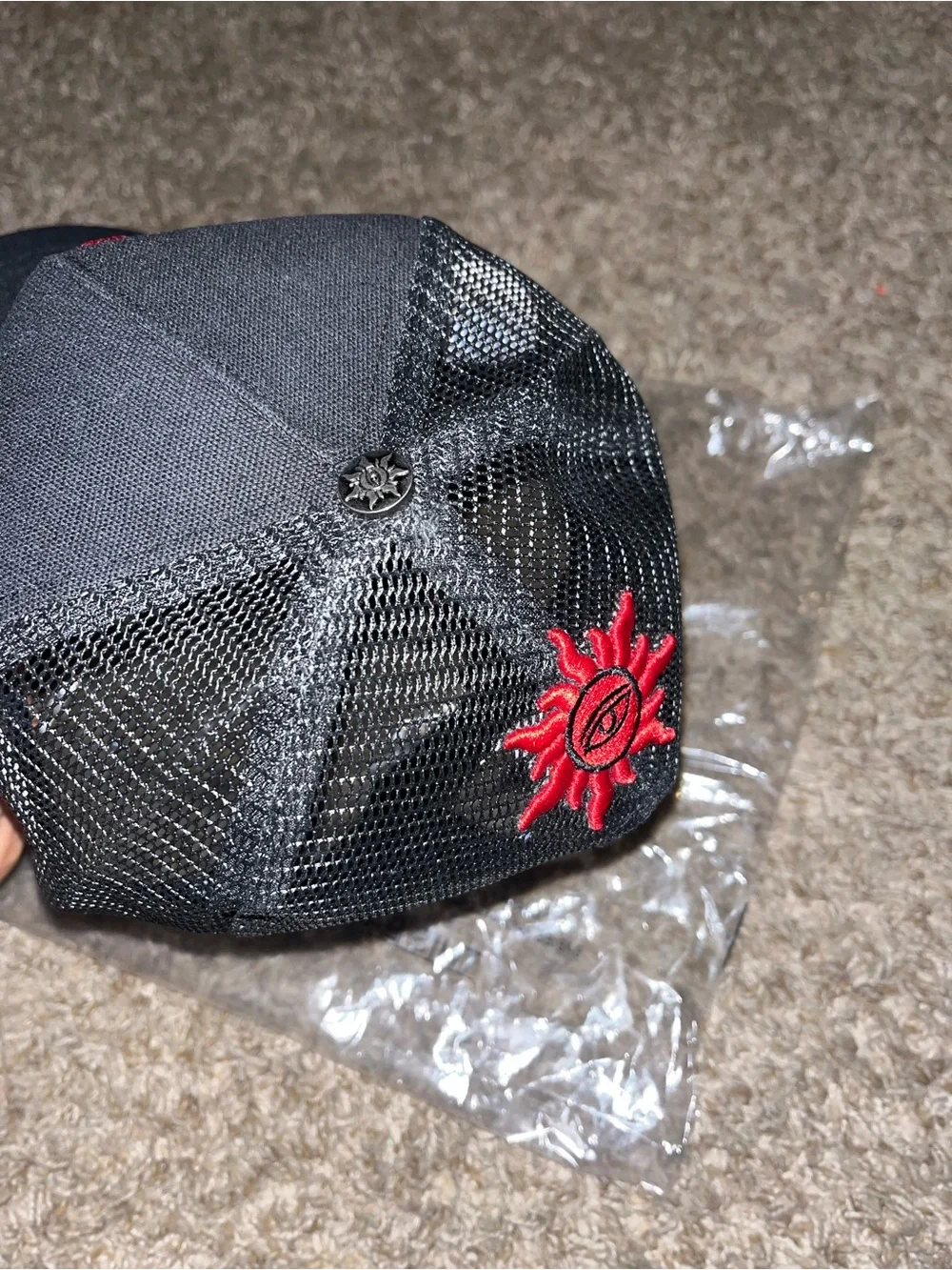 Godspeed Trucker Hat with Green Gradient Flame Logo